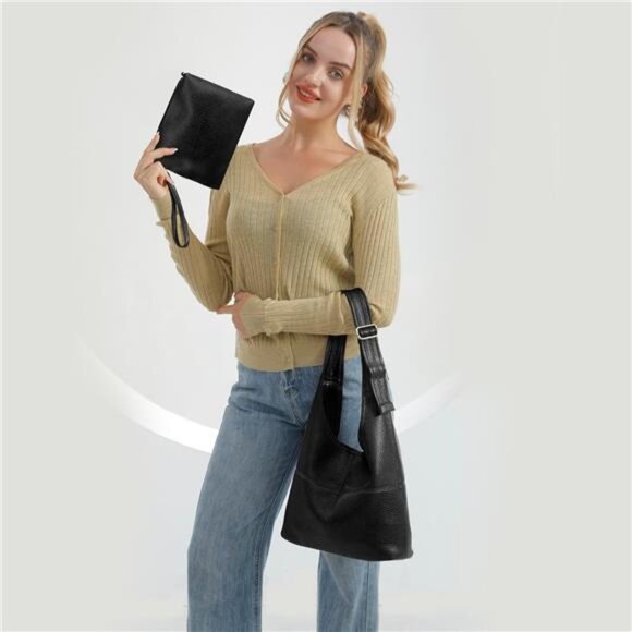 Montana West Hobo Bags Purse for Women Ultra Soft Foldable Shoulder Slouchy - Picture 2 of 7